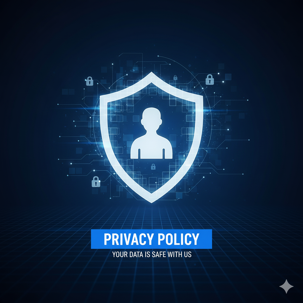 Privacy Policy page showing data security and user information protection