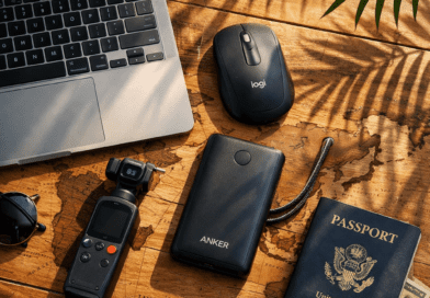 Work From Anywhere: The Ultimate Tech Essentials for Digital Nomads 2026 (Top 10 Survival Kit) Best tech essentials for digital nomads 2026 flatlay.