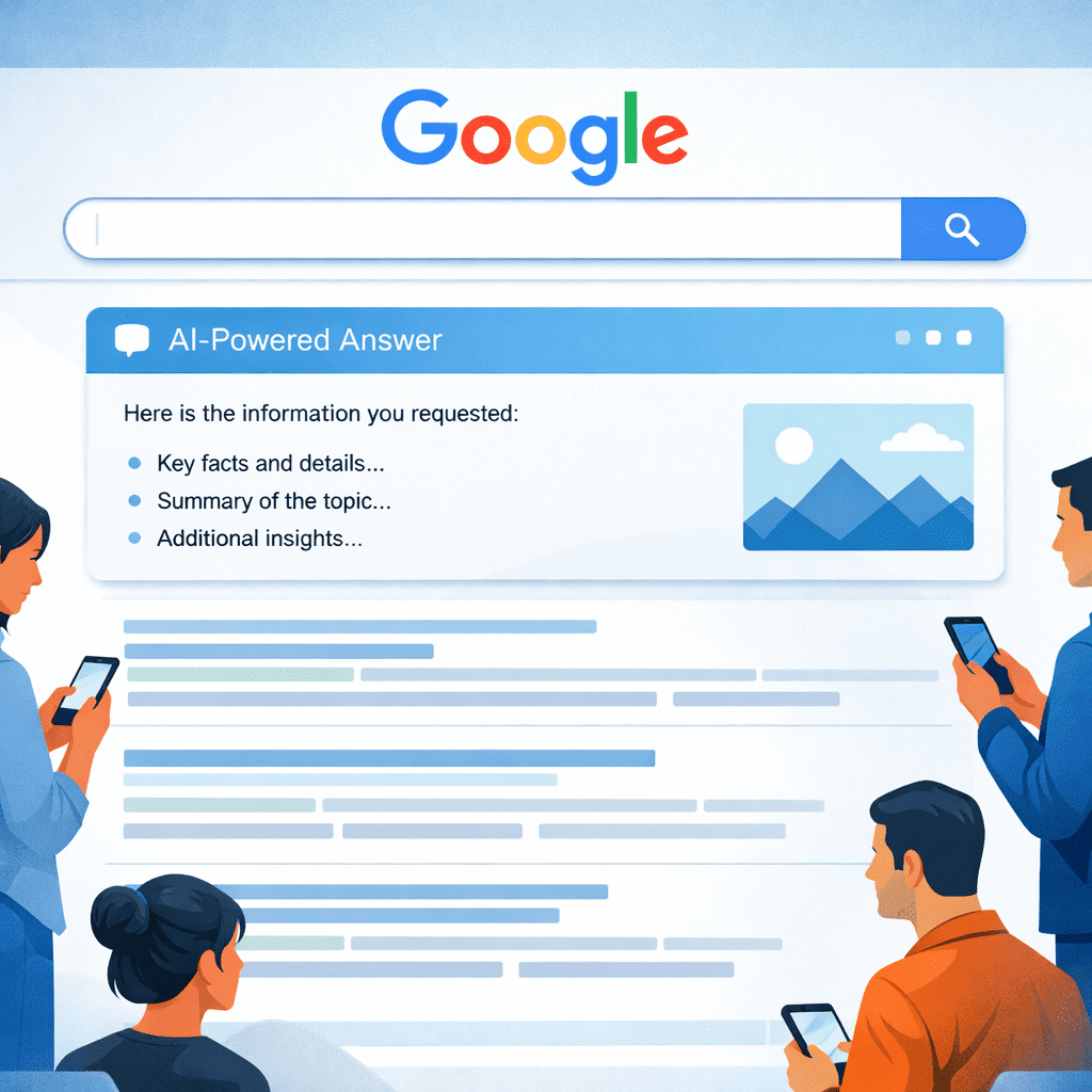 Zero-click searches caused by AI changing Google search