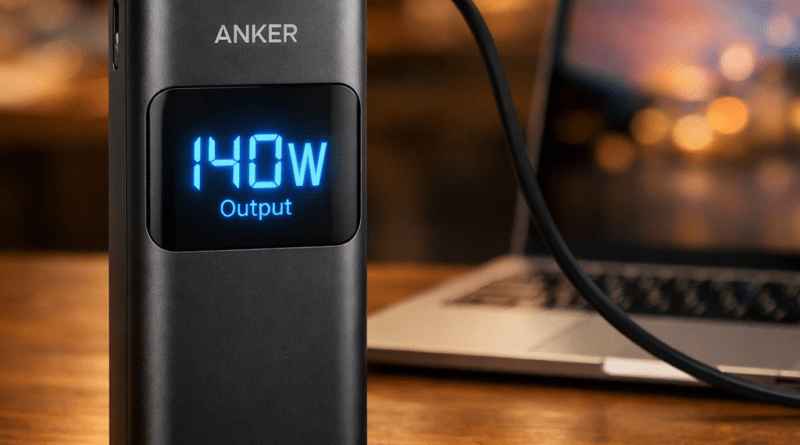 Anker 737 Power Bank Review: Is This the Ultimate Laptop Charger for Travelers in 2026? Anker 737 Power Bank review digital display.