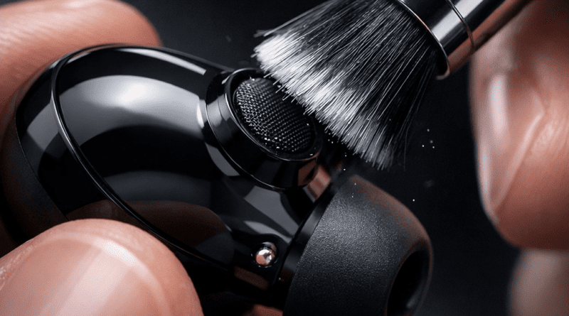 7 Shocking Secrets: How to Clean Wireless Earbuds Safely Without Ruining Them! How to Clean Wireless Earbuds Safely Cleaning black earbuds with a brush