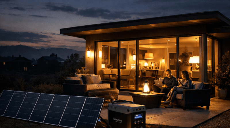 5 Best Portable Power Station 2026: Don’t Let the Next Outage Ruin Your Life! Best Portable Power Station 2026 Couple enjoying evening by solar generator.