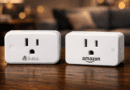 Kasa vs Amazon Smart Plug 2026 side by side comparison in a modern home office