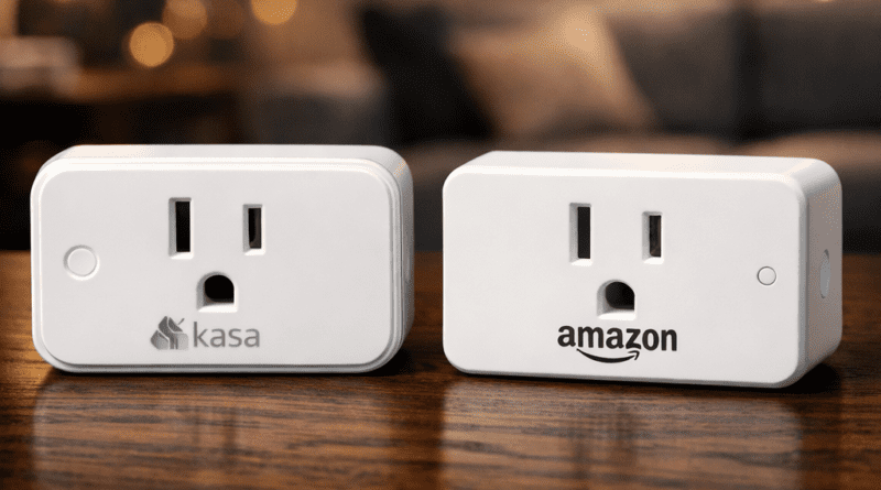 Kasa vs Amazon Smart Plug 2026: 5 Shocking Truths I Discovered! Kasa vs Amazon Smart Plug 2026 side by side comparison in a modern home office