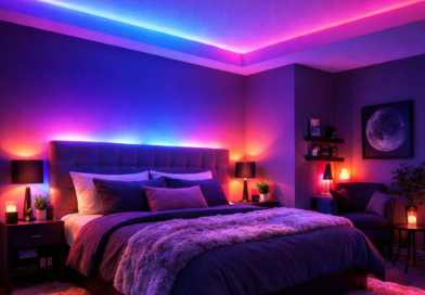 Best LED strip lights for room 2026 showing colorful Govee RGBIC lights transforming a bedroom