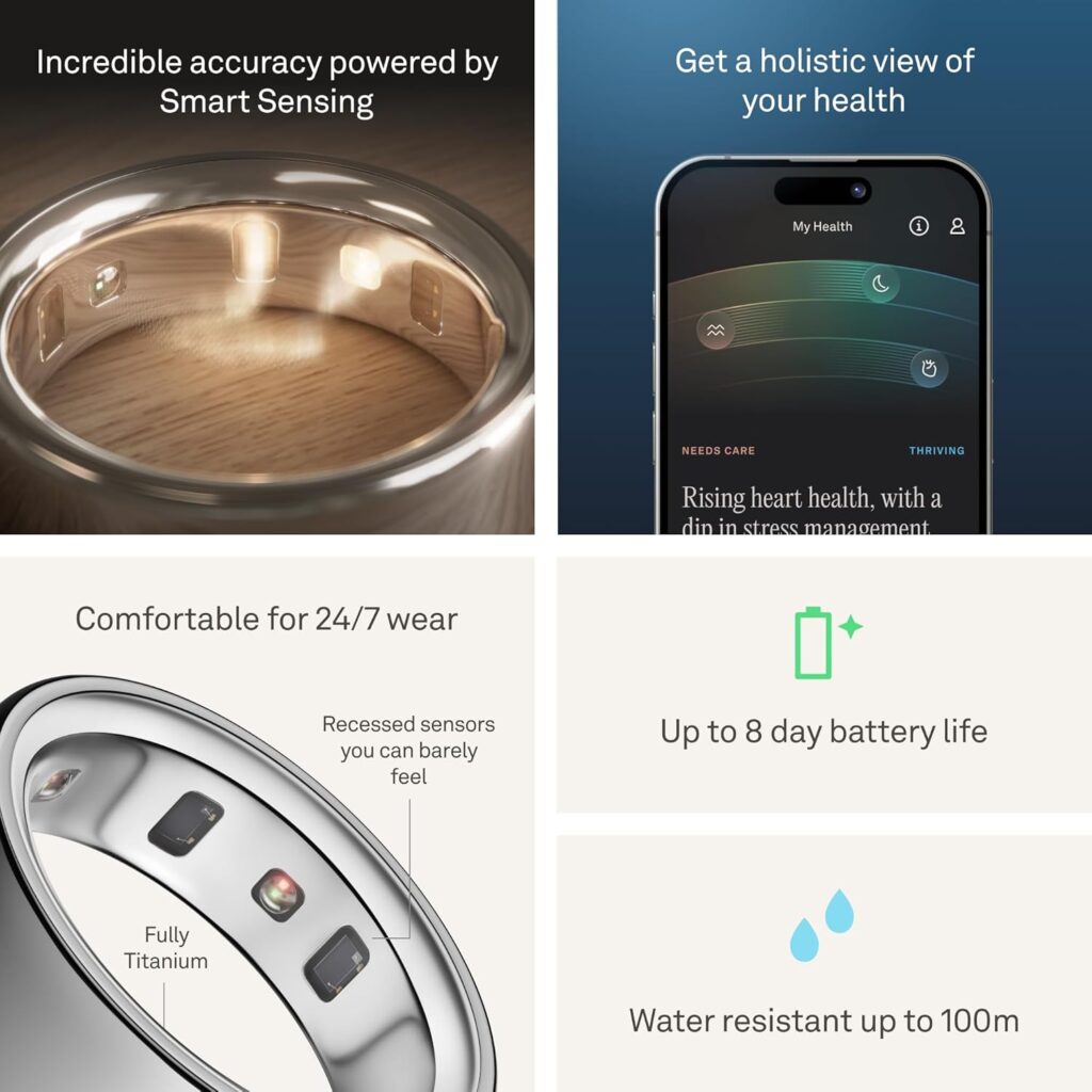  "oura ring 4 silver titanium best smart ring 2026"